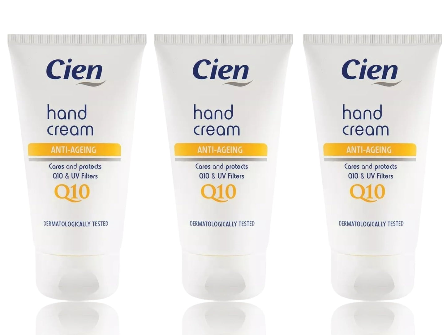 3x Lidl - Cien | Anti Aging Hand Cream with Q10 & UV Filters | 75 mL Each