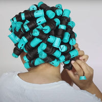 Perm Rods Jumbo, 18 pcs Extra Large Size Hair Rollers for Natural Hair Long Short Hair Styling Tool Hair Curlers