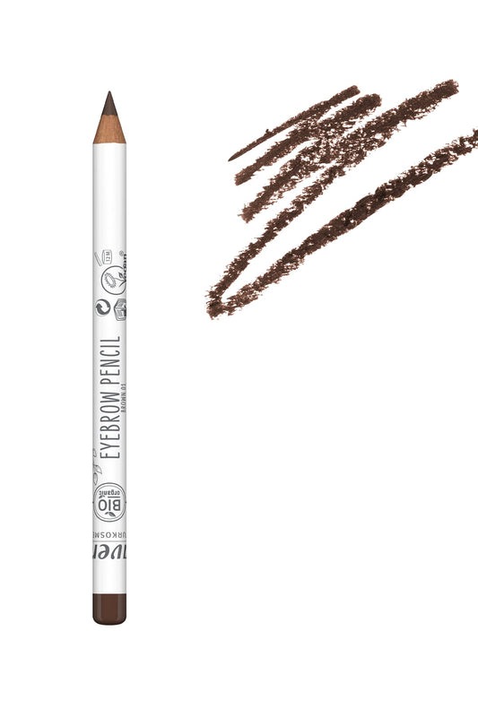 lavera Eyebrow Pencil -Brown 01 - natural cosmetics - For defined eyebrows - Free from silicones - free from mineral oil - Vegan - Organic jojoba oil & Organic shea butter - 1,14g