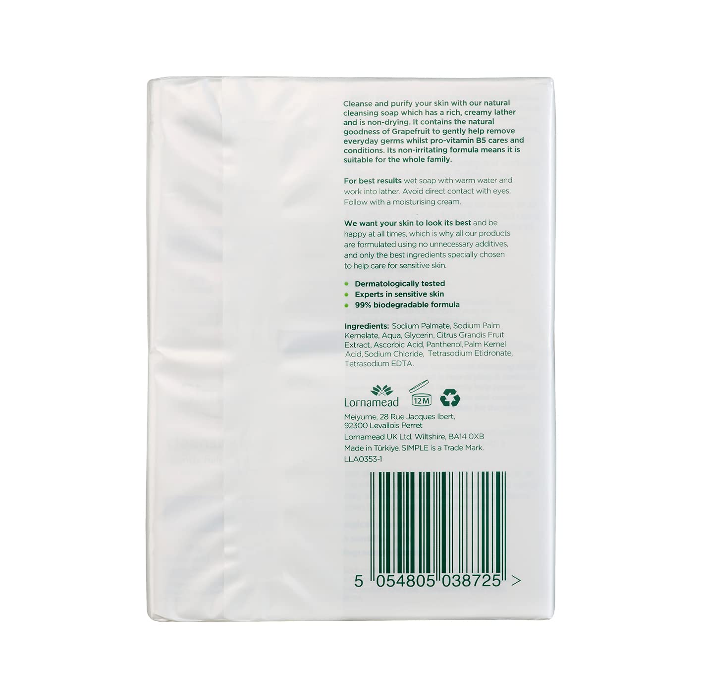 Simple Anti-Bacterial Soap 2 x 100g
