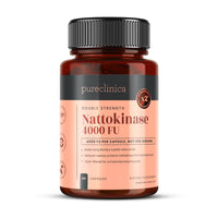 Pureclinica Nattokinase 4,000 FU per Capsule – 120 Vegan Capsules – High Potency, Delayed-Release – Non-GMO, Soy-Derived, No Fillers – 4 Month Supply