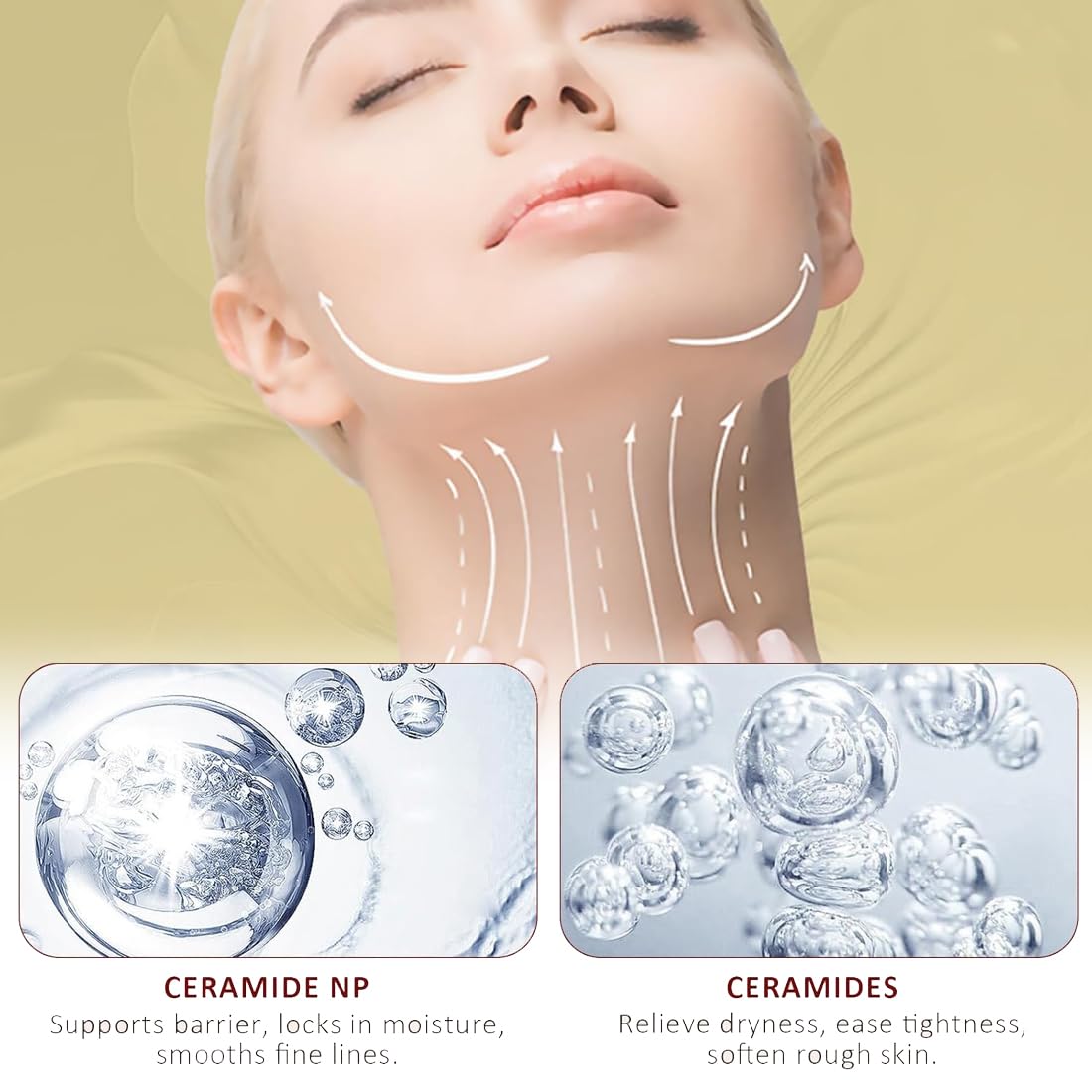 phxdance Ah-8 Firming Neck Cream, Tighten And Lift Neck Cream, Neck Firming Creams with Double Roller Massage, Reduce Wrinkles Fine Lines And Double Chin, Firm And Lift Sagging Skin