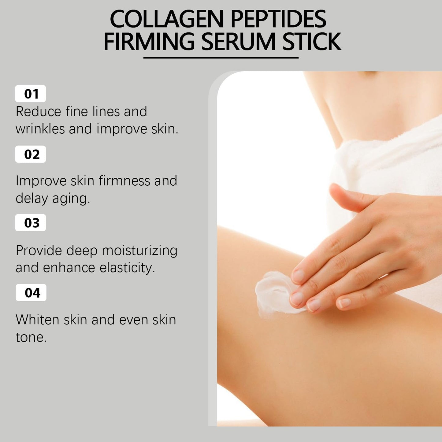 Collagen Peptides Firming Serum Stick,Skin Tightening Cream for Face,Luxurious Collagen Firming Cream Stick,Firm-ing Serum Stic-k,Advanced Fir-ming&Wrinkle Lotion,Collag-en Sti-ck for Face,Tightening