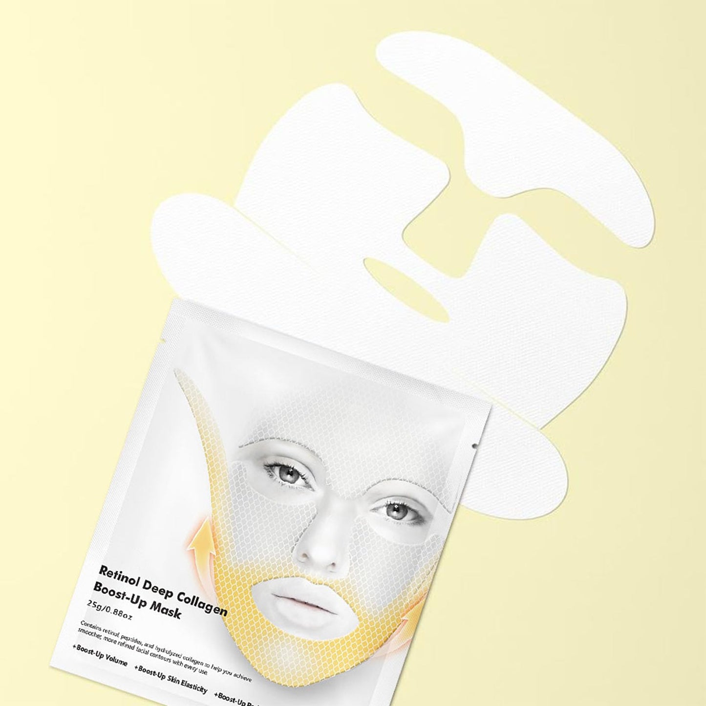 ThamGlow Retinol Deep Collagen Boost-Up Mask, Forehead Wrinkle Patches & V Edge Patches Face Lift, V Line Face Lifting Chin Mask, Neck Tape For Saggy Neck - Hydrate, Firm & Smooth Skin, Anti-Ageing Formula