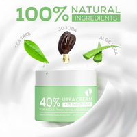 DMQ Urea Cream 40% for Feet Plus 2% Acid, Urea Foot Cream, Tea Tree and Aloe Vera for Deep Moisture - Foot Cream for Cracked Heels and Dry Skin, Cracked Heel Repair Cream Skin Care for Hands & Feet