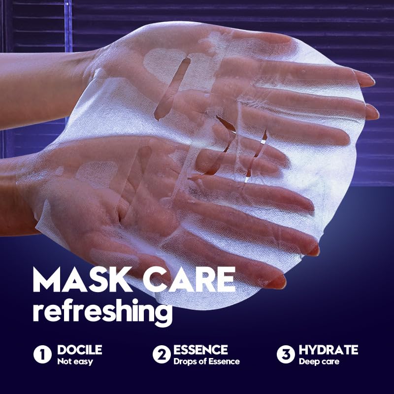 Generic 6 PCS Men's Face Mask Set – Hydrating, Refreshing & Oil Control Skincare Set with Collagen – Deep Cleansing Facial Masks for All Skin Types – Daily Skincare for Men (1pcs)