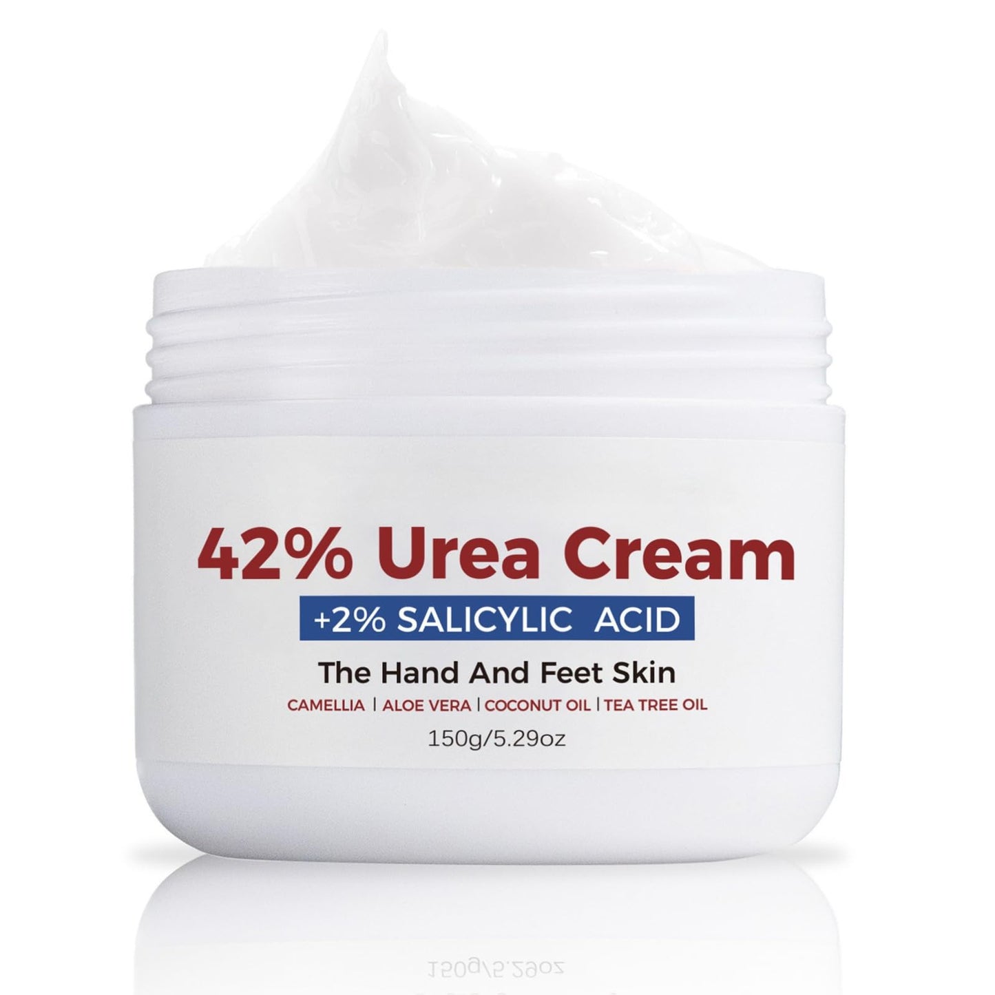 Tongyend 42% Urea Cream, Cracked Heel Repair Cream, Urea Foot Cream for Cracked Heels and Dry Skin, Foot Cream - Skin Care for Feet,Heels,Hands,Knees,Legs
