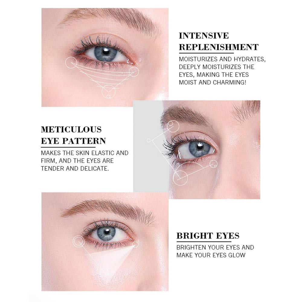 AICHUN BEAUTY 30 Pair Collagen Eye Mask Patch Hydro Gel Pad Anti-Wrinkle Dark Circles Bags Soft Smooth Skin Care Hydration Moisturizing (CAVIAR)