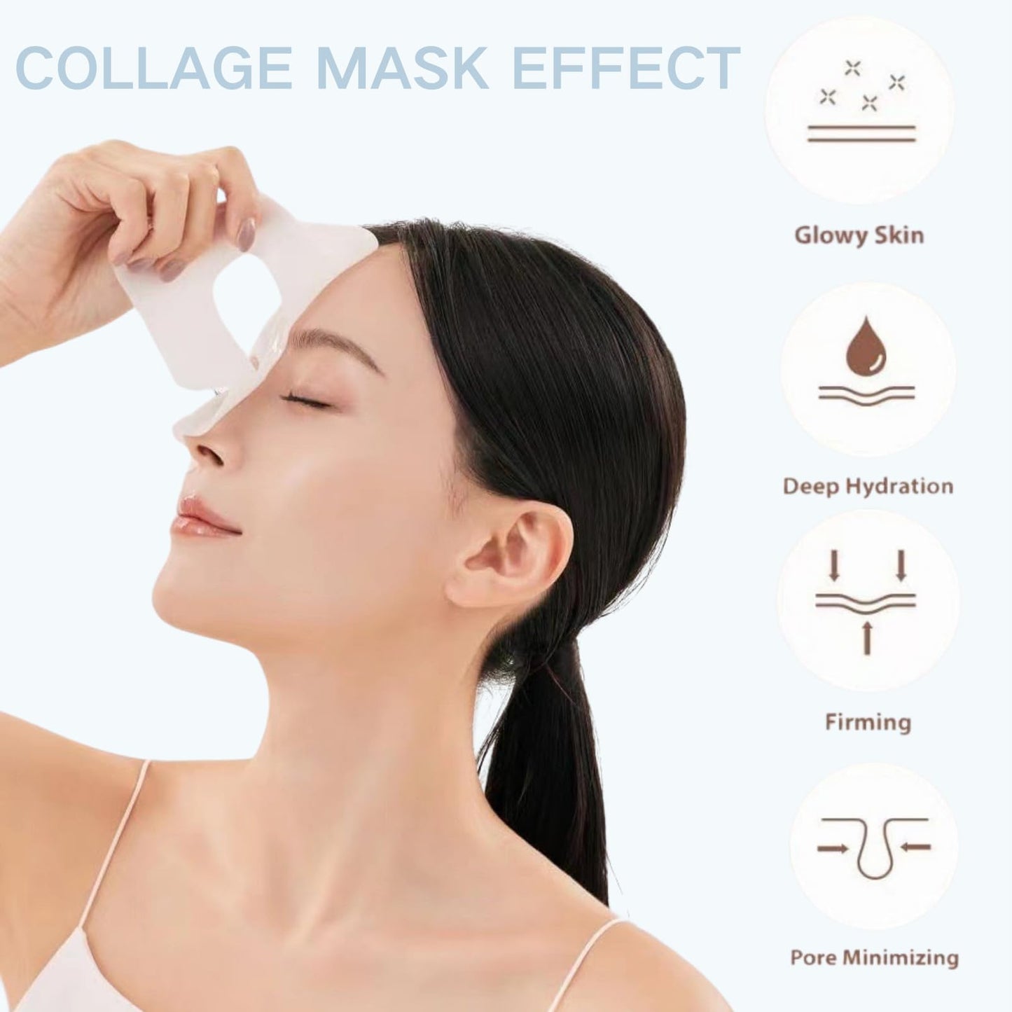 ISBEAUSOLS 10pcs Collagen Face Mask Set - Bio Collage Face Masks Beauty - Bio_dance Collagen Mask Overnight - Anti Aging Hydrating Face Mask Sheet Mask Set - Nourish Deep Real Collagen Mask
