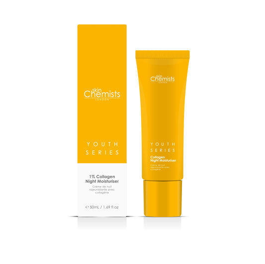 skinChemists Skin Chemists Collagen Anti Aging Night Moisturiser | Anti Aging Skin Care Face Moisturiser Cream Enriched with Plant-Based Collagen, Marine Amino Acids & Coconut Oil - Daily Anti Aging Skin care 50ml