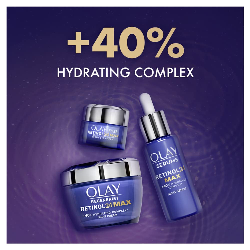 Olay Retinol 24 MAX Eye Cream With 40% More Retinol Complex, Advanced Anti-Ageing Eye Cream For Firmer Skin, Reduces Wrinkles, Fine Lines And Pigmentation, Olay's Strongest Retinoid Complex, 15 ml