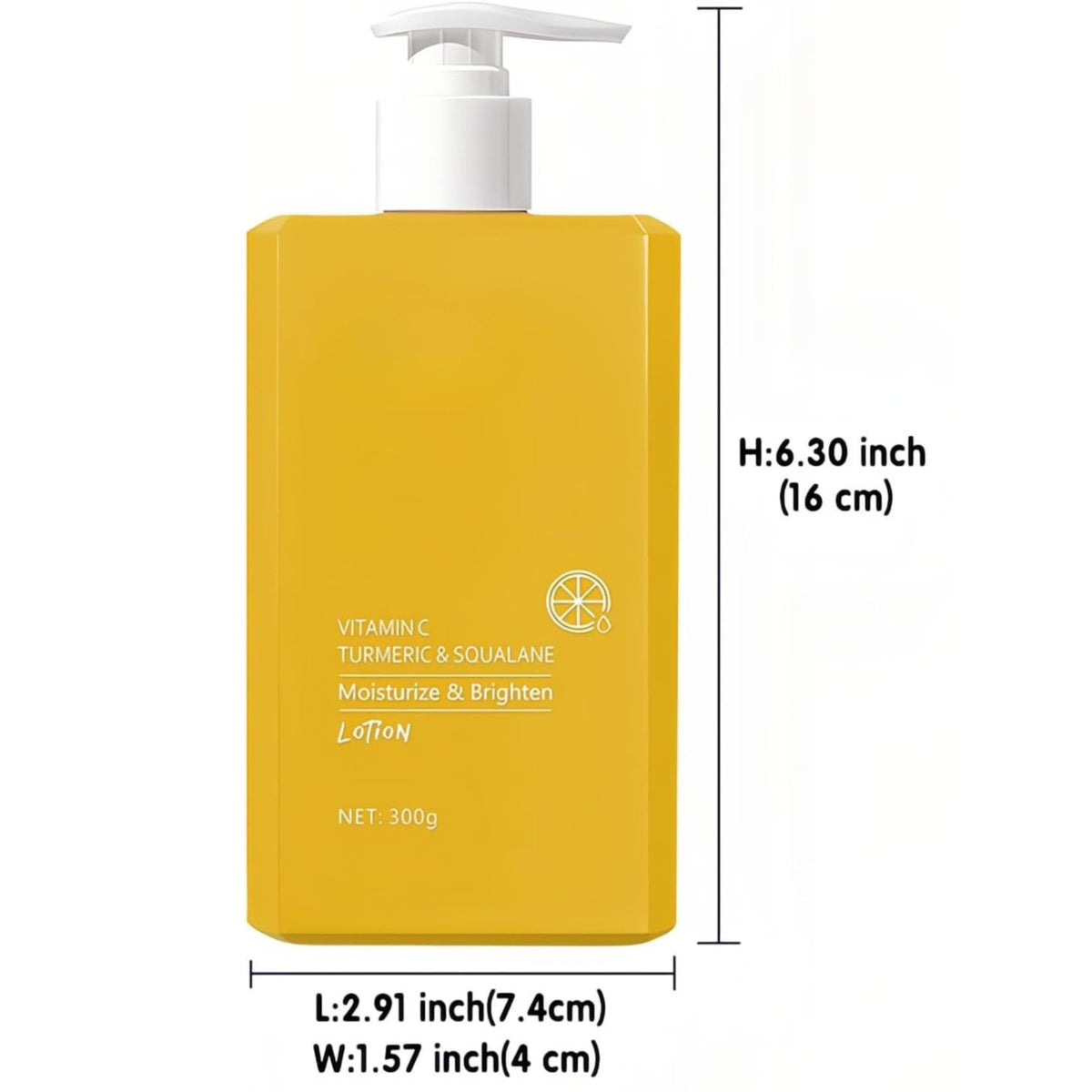 Prosperina MED Vitamin C & Turmeric Brightening Cream – Face & Body Lotion Hydrating Moisturiser with Squalane – Fades Dark Spots, Uneven Tone & Dry Skin – Firming Anti-Aging, Vegan & Dermatologist-Tested 300ml