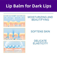 Xunzhi Lip Lightening for Dark Lips,Moisturizing L/ip Care Cream,L/ip Balm Stick,Deep Moisturization Li/p Balm,Li/p B/alm Hydrating and Brightening Dark L-ips,Li-p Repair B/alm for Dry Cracked Li-ps,5g