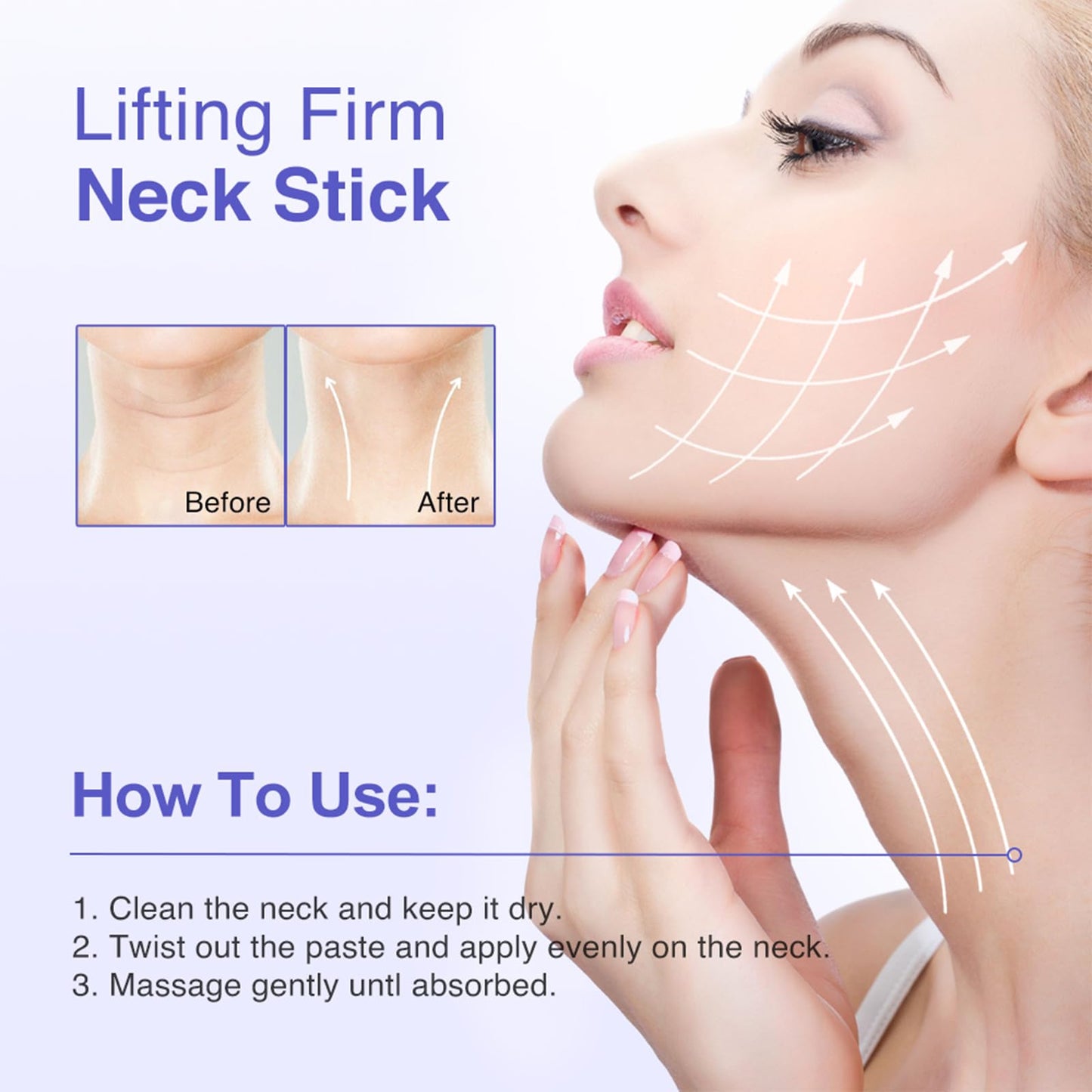 AH8 Neck Firming Cream Stick, Neck Tightening Cream: Anti-Wrinkle & Tighten Treatment Firming Lifting Neck-Cream For Smooth, Youthful Décolleté, Nec-k Tightening Products