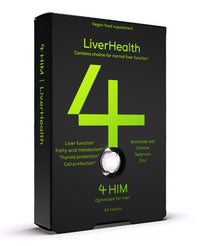 4 HIM LiverHealth - Liver Support Supplements - 60 Vegan Tablets - Liver Supplements for Liver Function - Made with Zinc, Choline and Selenium