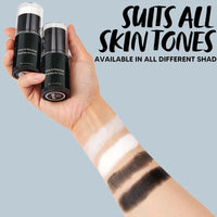 NLFOX White Face Body Painting Stick - Clown White Full-coverage Cream Face Paint Balm for Halloween SFX Skeleton Ghost Zombie Clown Goth Cosplay Makeup - Washable Body Stick for Adult Costume Party