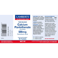 Lamberts Calcium Pantothenate 500mg - 60 Tabs