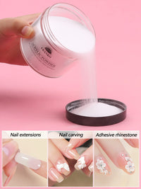 120g/4.23oz Clear Acrylic Powder, EBANKU Acrylic Powder Large Capacity Professional Acrylic Nail Powder for Nail Acrylic Extension, Nail Carving, Long-Lasting, No Nail Lamp Needed