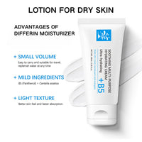 IZBEAUVO Soothing Multi-Purpose Hydrating Cream for Dry & Oil Skin - Lightweight Face & Body Moisturizer - B5 Panthenol & Centella Moisturizer - Travel Size 40ml for Redness Relief and Deep Moisturizing