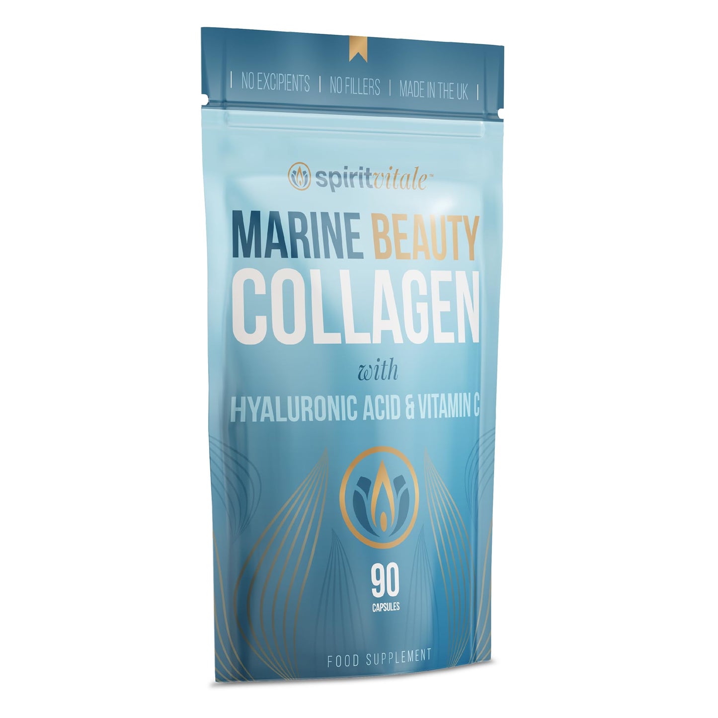 Spirit Vitale Marine Beauty Collagen with Hyaluronic Acid and Vitamin C (90 Capsules)