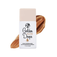 W7 Golden Glow Drops & Brush Duo - 2 Piece Set - Liquid Bronzing Drops & Face & Body Applicator Brush