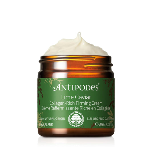Antipodes Lime Caviar Collagen-Rich Firming Day Cream – Sepilift™ DPHP Peptide & Lime Caviar Extract – Anti-Aging Moisturiser – Dry Skin, Mature Skin & All Skin Types – 60ml