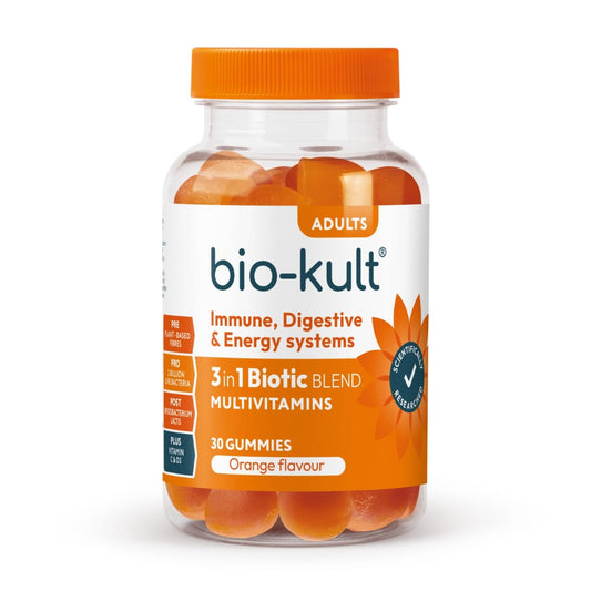 Bio-Kult 3in1 Biotic Blend Probiotic Gummy with Multivitamins, for Adults, Orange Flavour, 30 Gummies