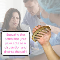 Glamza Sir Reginald Birthing Comb for Labour and Pregnancy Pain - Hospital Bag Essential - Also Suitable for Dentist, Tattoo or Any Other High Stress Situation
