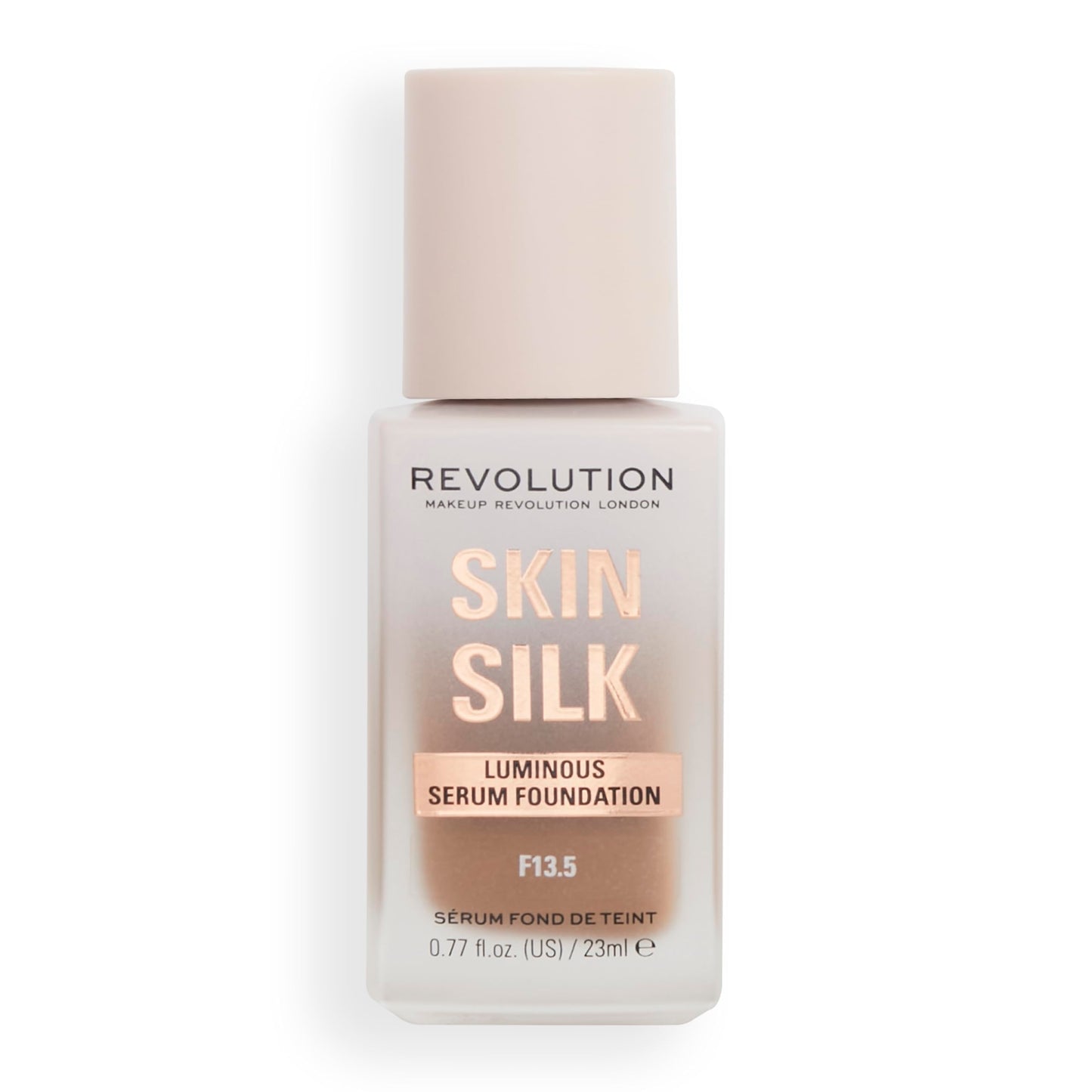 Makeup Revolution, Skin Silk Serum Foundation, Light to Medium Coverage, Contains Hyaluronic Acid, F13.5, 23ml