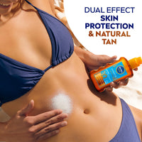 NIVEA SUN Protect & Bronze Oil Sunscreen Spray SPF 30 (200 ml), Sun Spray Provides Immediate UVA/UVB Protection and Stimulates the Skin's Natural Tanning with Pro-Melanin Extract, Water-Resistant