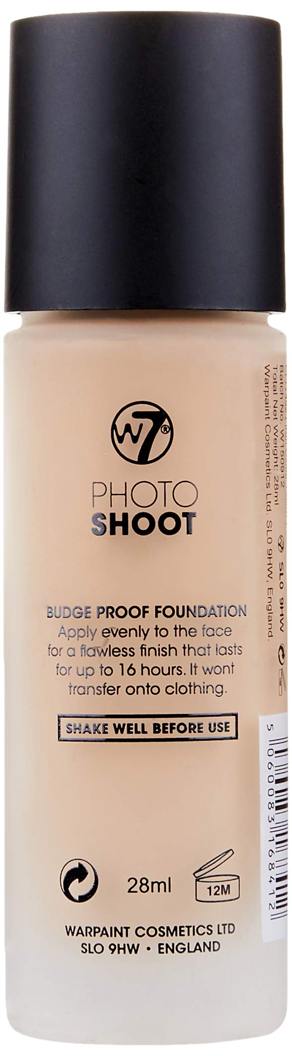 W7 Cosmetics Photoshoot Foundation, 28 ml - Buff