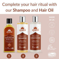 Ayumi Strengthening & Thickening Shampoo, For Thin & Weak Hair, Contains Amla & Bhringraj Extracts to Help With Growth Stimulation, Delicately Cleanses the Hair & Scalp - 2 x 250ml