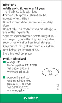 A.Vogel Vision Complex | Eye Health Supplement | Rich in Lutein, Beta-Carotene & Zeaxanthin | Contains zinc | 45 Tablets