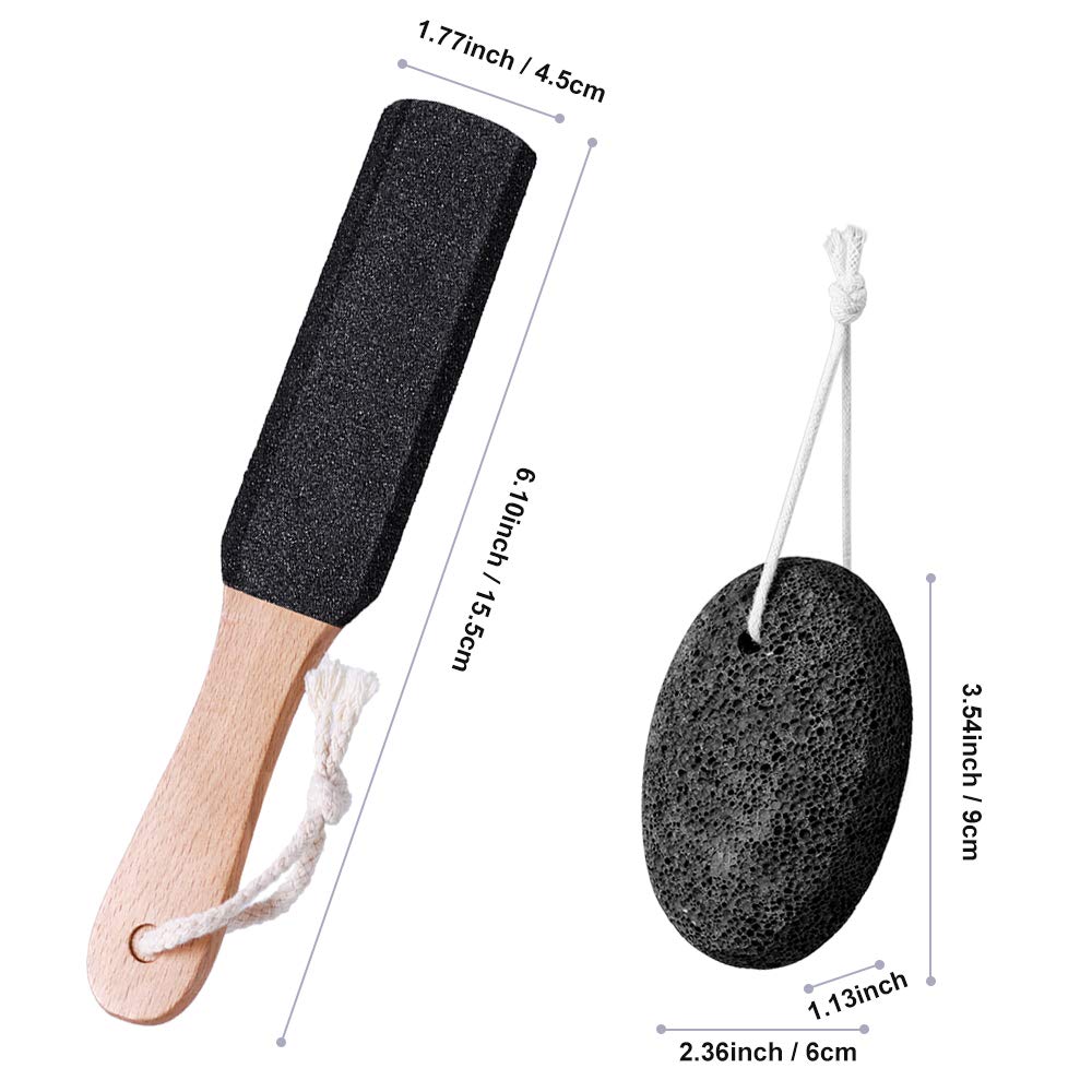 Naici Natural Pumice Stones for Feet, Premium Exfoliator & Foot File,Foot File Callus Remover Foot Cracked Heels,Dead Skin,Hard Skin (Black)