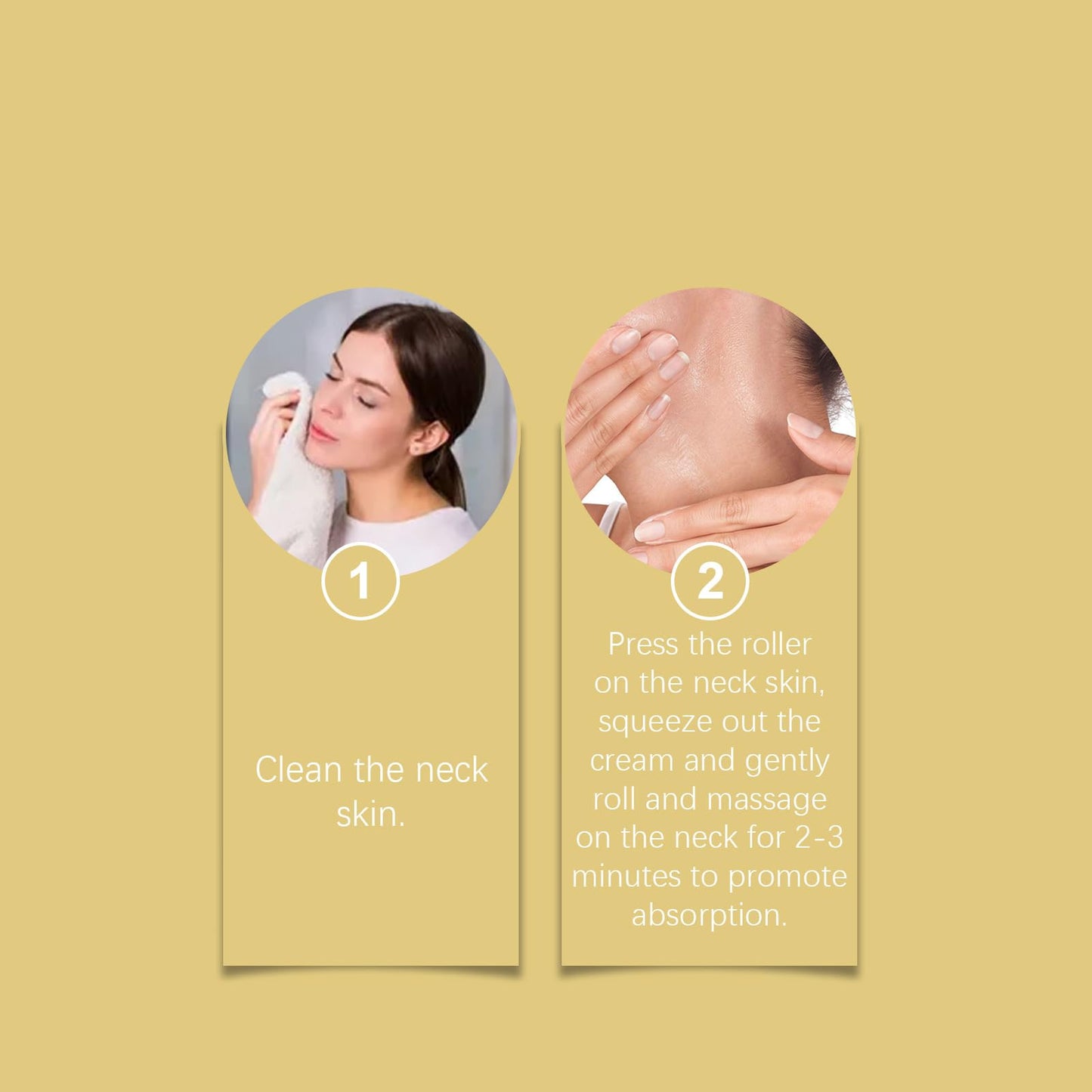Cynamus Ah-8 Firming Neck Cream, 120 g Moisturising Neck Cream with Roller Firming Cream for the Neck Ah-8 Neck Firming Creams Roller, Reduces Wrinkles, Wrinkles and Double Chin, Tightens & Lifts the Skin