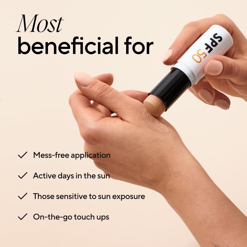MÁDARA Mineral SPF50 Sunscreen Stick 12g – Natural Zinc Oxide Face Sunscreen | Non-Toxic, Tinted Mineral-Based Sun Protection for Face, Hands & Décolleté