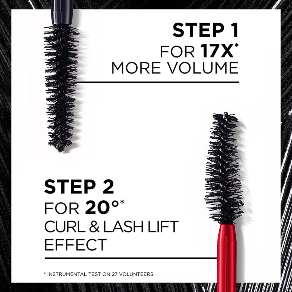 3 x L'Oreal Paris Pro XXL Lift 2 Step Mascara - Black