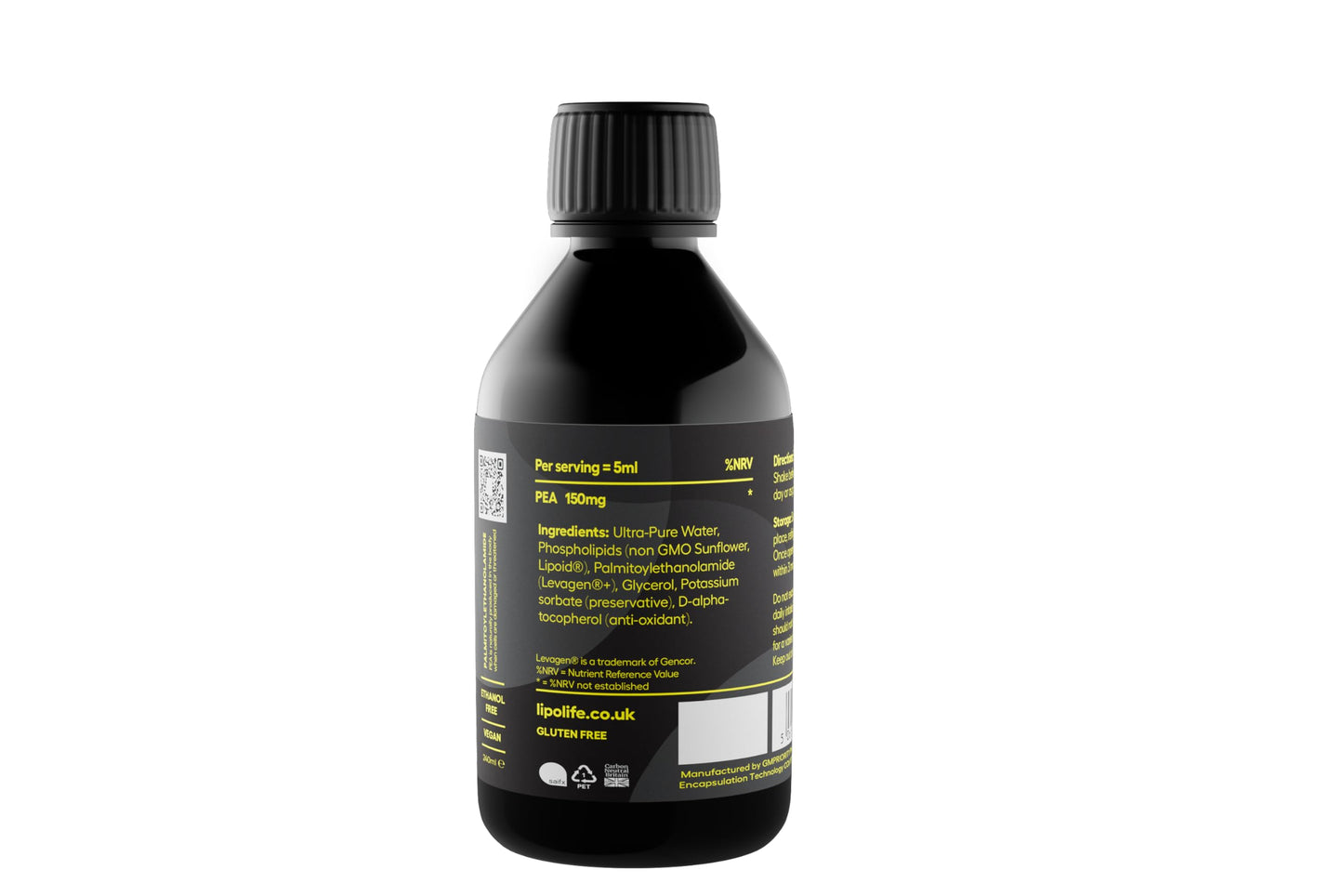 lipolife LLP2 - liposomal Pea Palmitoylethanolamide Levagen+ | High Strength | Enhanced Bioavailability | 48 Days Supply | Cognitive Health, Muscle Recovery | Helps Reduce Joint Pain and Inflammation