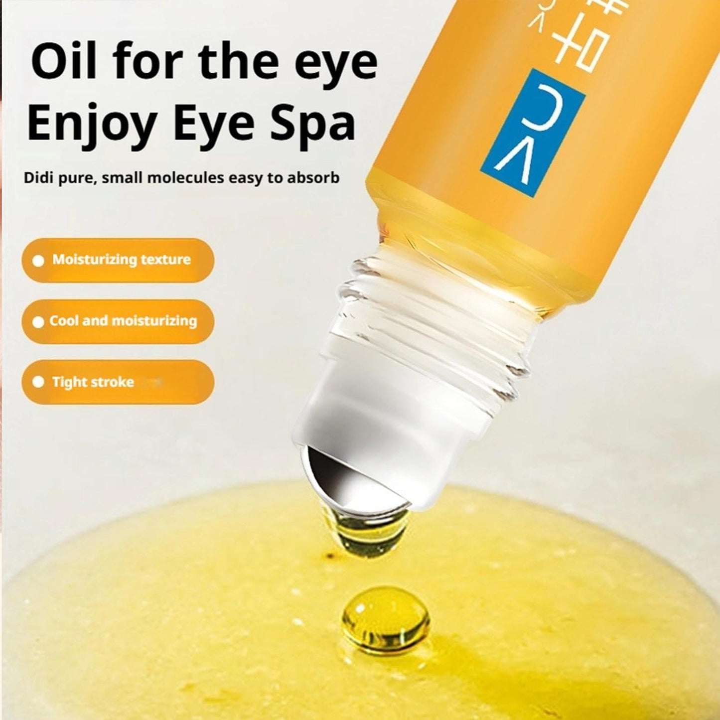 Lutein Eye Oil with Vitamin C – Dark Circle & Puffy Eye Treatment, Essential Lutein Rollerball Eye Cream, Perfect for Daily Use