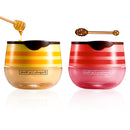 QUIWEN Honeybalm Lip Balm, Lip Mask Lip Sleeping Mask, 2 Pcs Honey+Strawberry Bee Balm, Moisturizing Skincare lip Mask for Day&Night Lip Care,Repair,Prevent Dry Crack,Lip Line Reducing