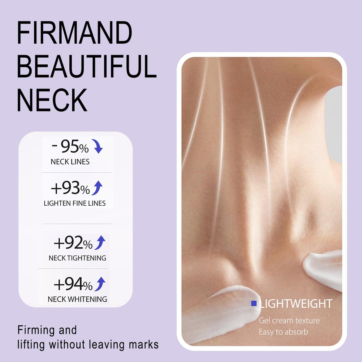 Generic Neck Firming Cream - Best for Tightening Sagging Skin, Tighten and Lift Neck Cream, neck Moisturiser Repair Decolletage Cream, Advanced Neck Cream Moisturizing 50ML.