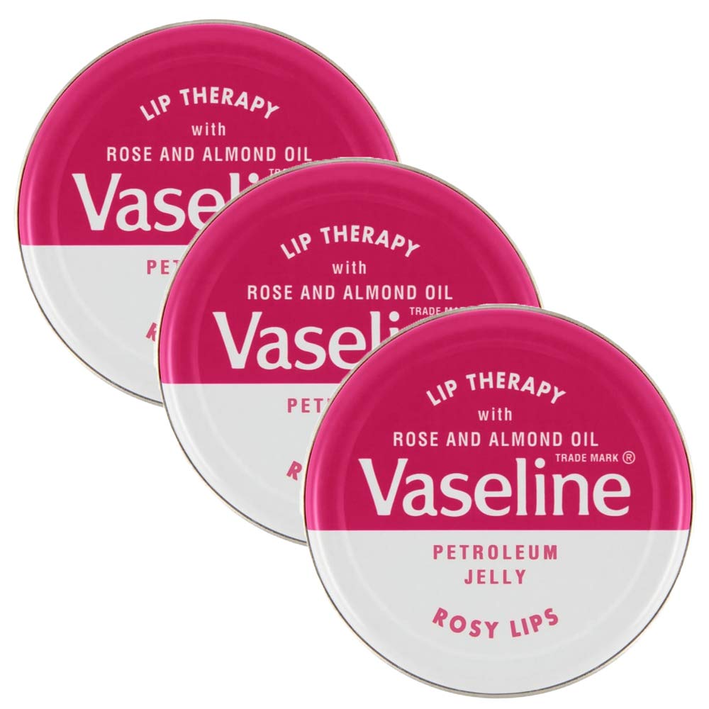 KRISP 3 x 20g Rosy Dry Lips Lip Balm Moisturiser Soft Soothing Nourishing