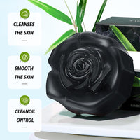 YUYUE-YY Bamboo Charcoal Soap Handmade Soap Bar Natural Soap, Facial Soap Bar Cleanser Suitable for All Skin Types, Deep Cleansing Face & Body Cleansing, Hydrating Moisturising Exfoliating Vegan&Residue-Free