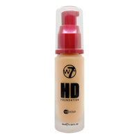 W7 | Foundation | HD Foundation - Honey | Light to Medium Coverage, Lightweight and Long Lasting