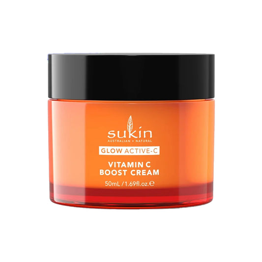 Sukin - Vitamin C Cream - Glow Active-C, Vitamin C Boost Cream for all Skin Types - Face Care, Moisturiser Face, Vit C, Face Cream, Sukin Moisturiser, Face Moisturiser - 50ml