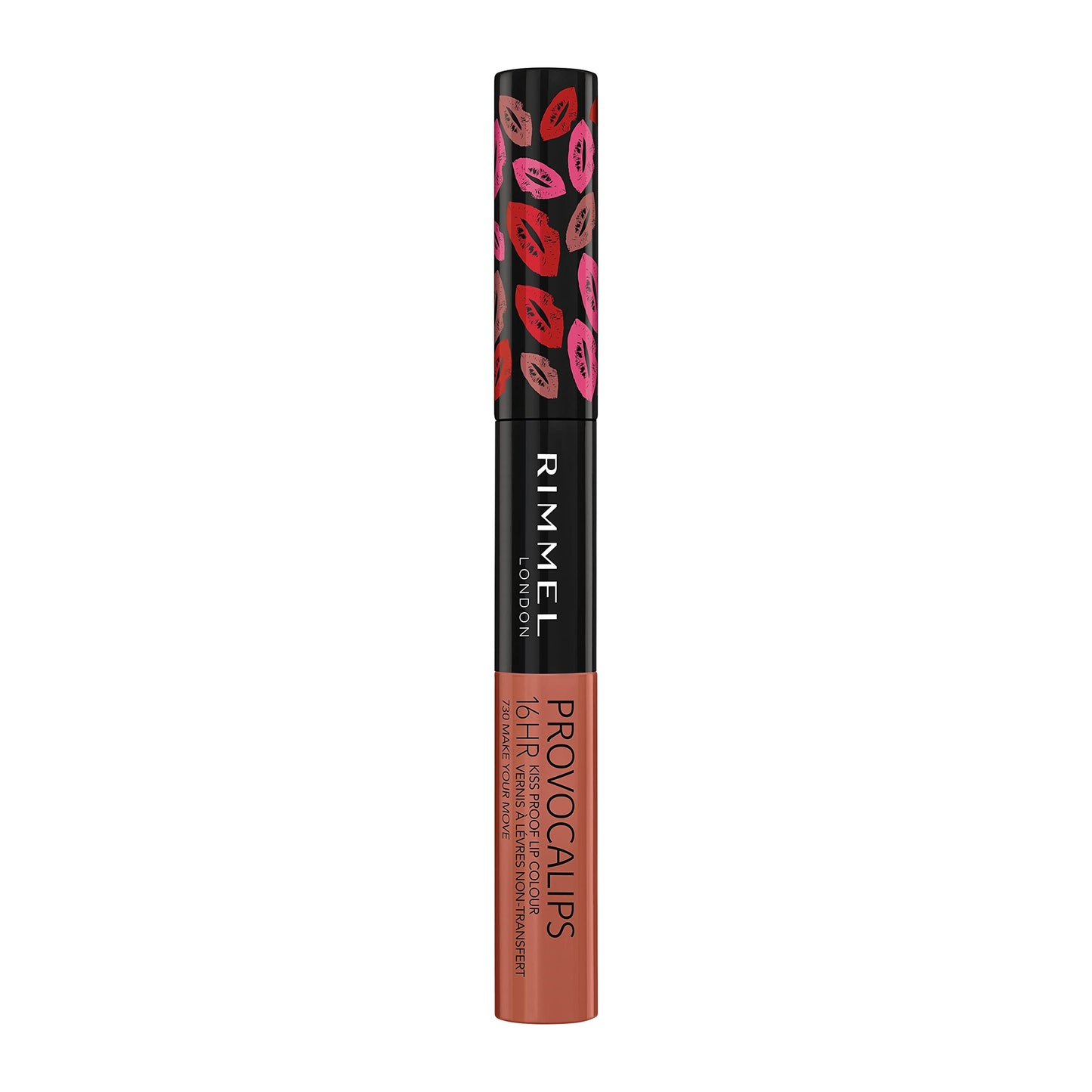 Rimmel London Provocalips 16HR Kiss Proof Liquid Lipstick, Long-lasting and Kiss-proof Formula for Shiny Touch, 730 Make Your Move (Pink), 7.5 ml