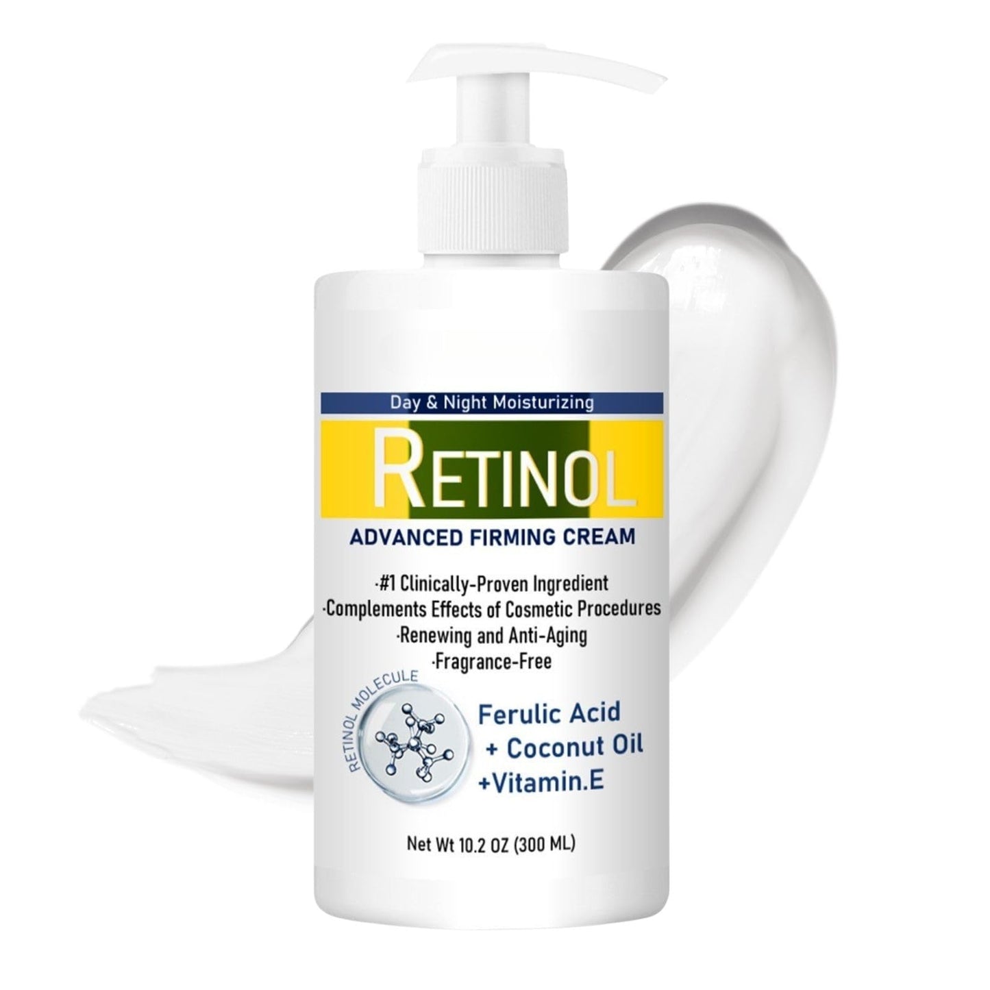 Cureluxe Retinol Firming Body Lotion,with Aloe Vera & Vitamin E,Gentle Moisturiser for Dry Skin, Anti-Aging Body Lotion for Crepey Skin, Coconut Oil Enriched Skin Care for Women & Men