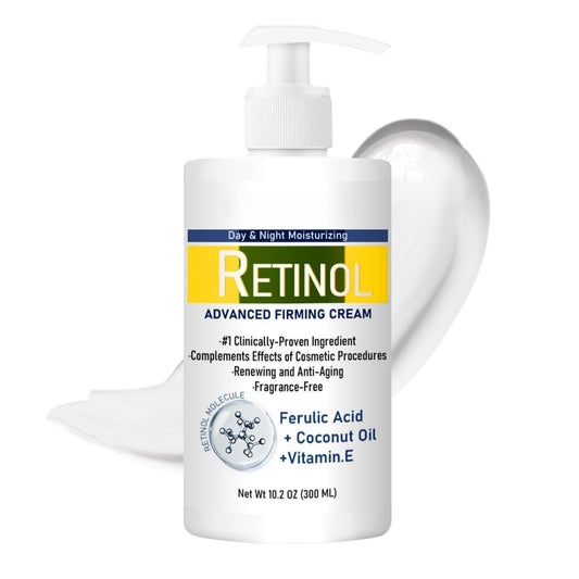 Cureluxe Retinol Firming Body Lotion,with Aloe Vera & Vitamin E,Gentle Moisturiser for Dry Skin, Anti-Aging Body Lotion for Crepey Skin, Coconut Oil Enriched Skin Care for Women & Men