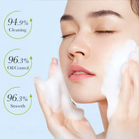 SingHao Kale + Green Tea Face Cleanser,Kale and Green Tea Spinach Vitamin Cleanser,Green Tea Foam Cleanser,Natural Face Wash for Deep Cleansing,Green Tea Age Prevention Cleanser,Gentle Facial Cleanser