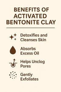 100% Natural Activated Bentonite Clay Powder 250g | 95% Montmorillonite | Natural Mineral Clay for Face Masks, Acne, Oily Skin & DIY Skincare | Rich in Silica | Cosmetic Grade